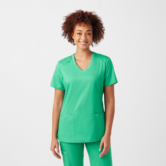 ProFlex LT105 Women's 3 Pocket V Neck Scrub Top Cool Mint Image