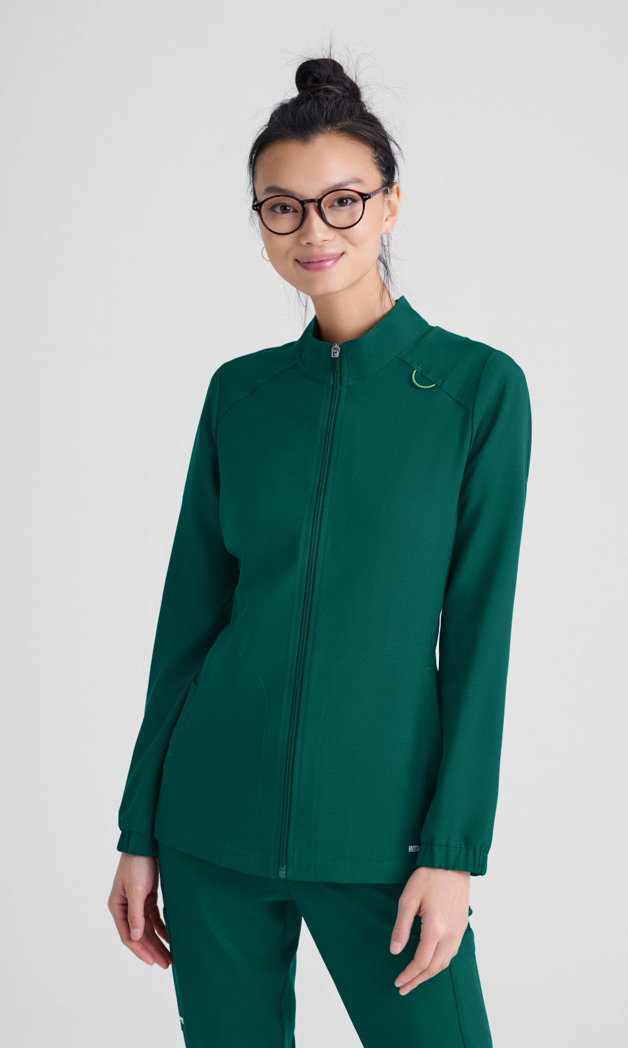 Grey's Anatomy Evolve GSSW886 Virtue Scrub Jacket Hunter Green