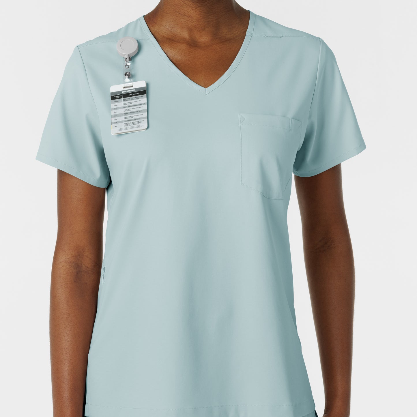 Boundless 6151 Tuck-In Scrub Top Sky Blue Model Image Alternate | Wink