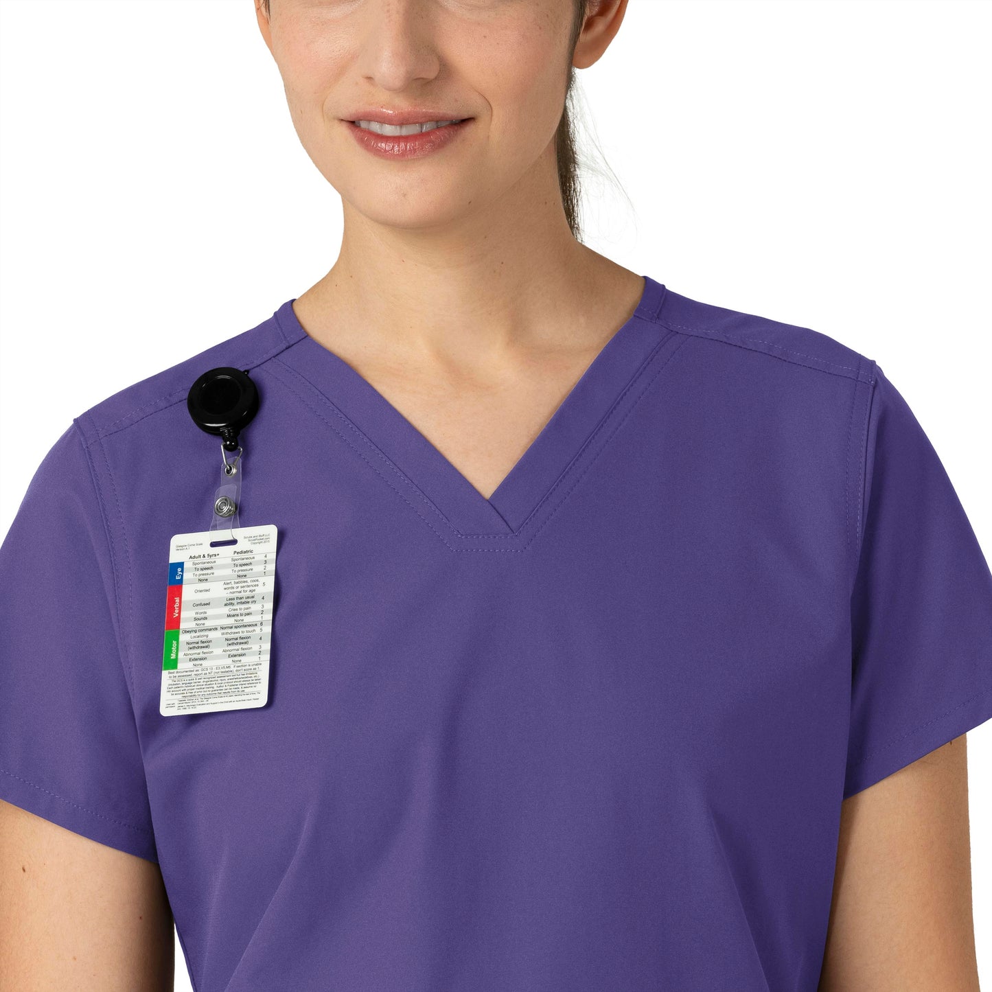 Force Essentials C12113 V-Neck Scrub Top Grape Model Image Alternate | Carhartt