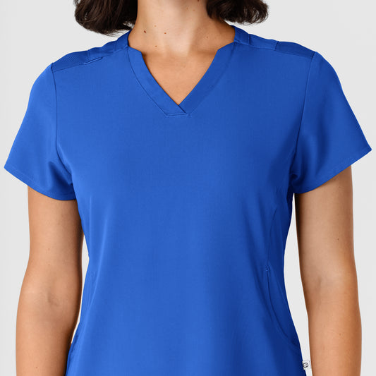 Nova 6432 Flex-n-Reach V-Neck Scrub Top Royal Model Image Left Side | Wink