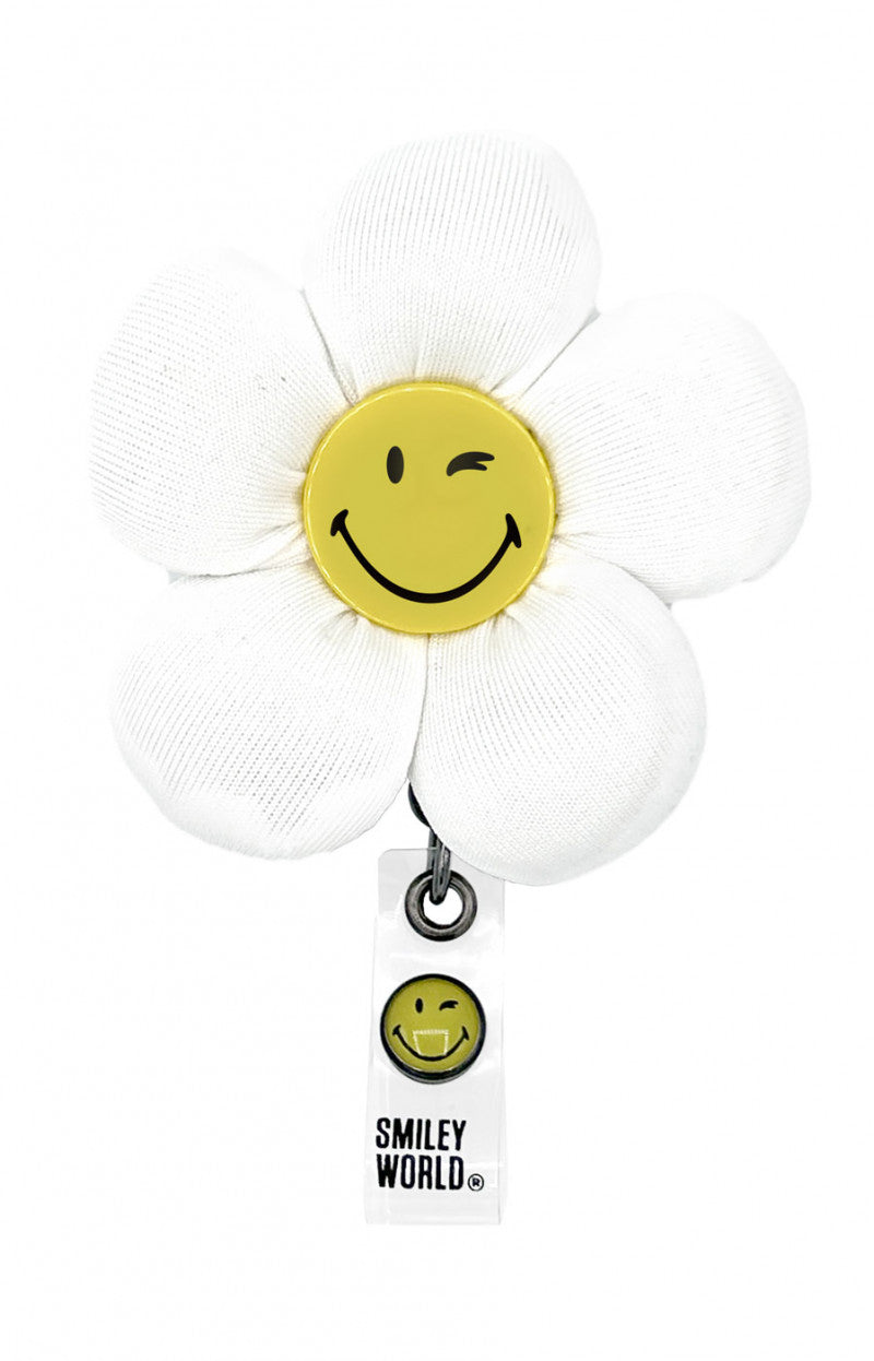 Smiley World SA109 Badge Reel Flower Smiley Puffer