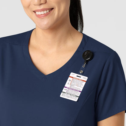 Boundless 6251 2-Pocket V-Neck Scrub Top Navy Model Image Alternate | Wink