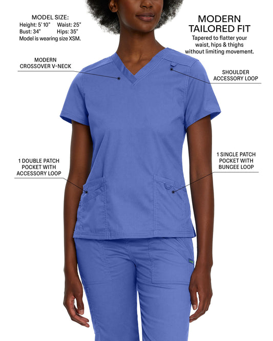 ProFlex 4160 Women's 3 Pocket V Neck Scrub Top Sandstone Image