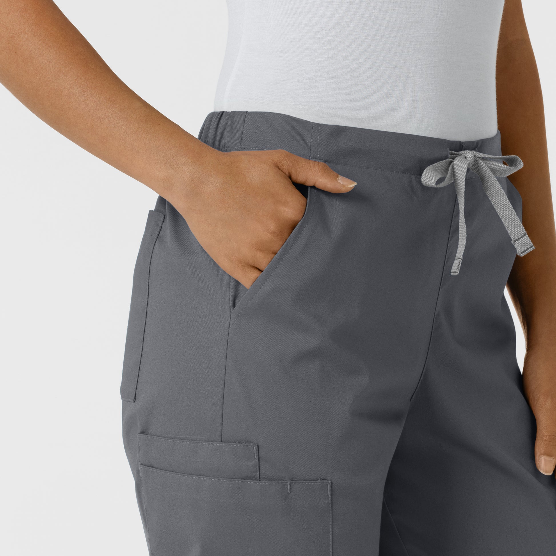 WonderWORK 506 Cargo Jogger Scrub Pant Pewter Model Image Alternate | Wink