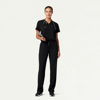 ULTRAlast W10001 Women's Rhena 1-Pocket Scrub Top Black