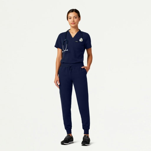 ULTRAlast W10013 Women's Rhena Slim 1-Pocket Scrub Top Midnight Navy