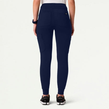 ULTRAsoft W40002 Women's Kait 10-Pocket Skinny Scrub Joggers Midnight Navy