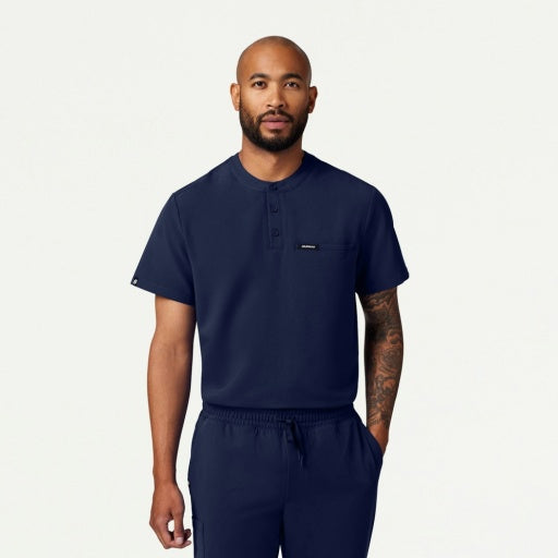 ULTRAlast M10003 Men's Reeve Henley Scrub Top Midnight Navy