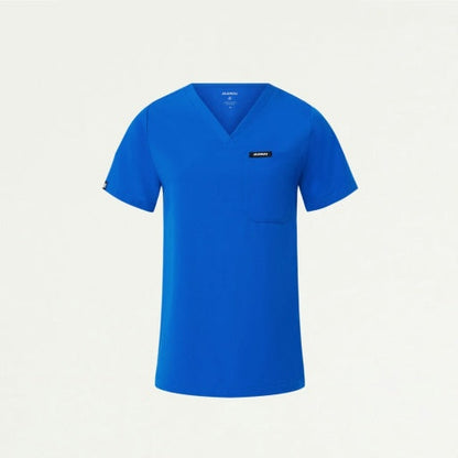 ULTRAlast W10013 Women's Rhena Slim 1-Pocket Scrub Top Royal Blue
