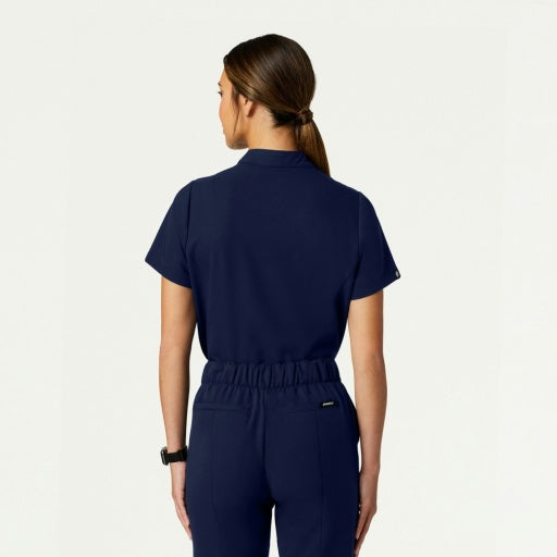ULTRAlast W10006 Women's Savi Stand-Collar Scrub Top Midnight Navy