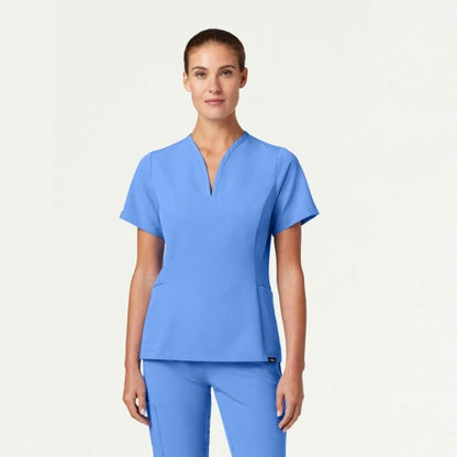 ULTRAlast W10003 Women's Calix Fit & Flare Scrub Top Ceil Blue