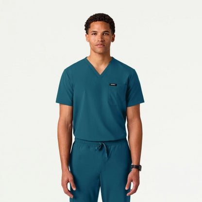 ULTRAlite M10025 Men's Holmes 1-Pocket Classic Scrub Top Caribbean Blue