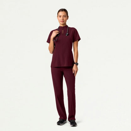 ULTRAlite W20036 Women's Xenos 5-Pocket Classic Scrub Pants Burgundy