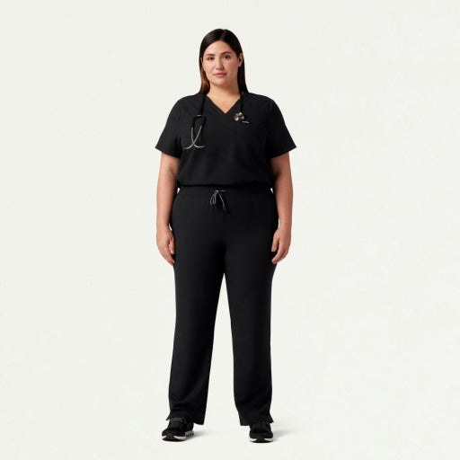 ULTRAlast W10001 Women's Rhena 1-Pocket Scrub Top Black