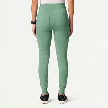 ULTRAsoft W40002 Women's Kait 10-Pocket Skinny Scrub Joggers Sage
