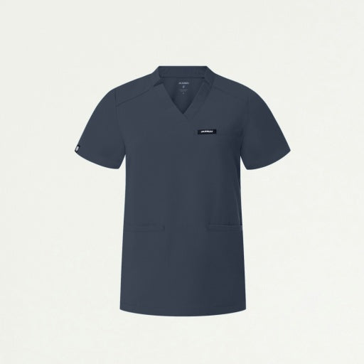 ULTRAlast W10002 Women's Helia Notched V-Neck Scrub Top Carbon Gray