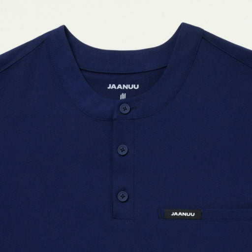 ULTRAlast M10003 Men's Reeve Henley Scrub Top Midnight Navy