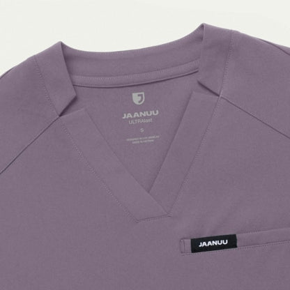 ULTRAlast W10015 Women's Helia Slim Notched V-Neck Scrub Top Titanium
