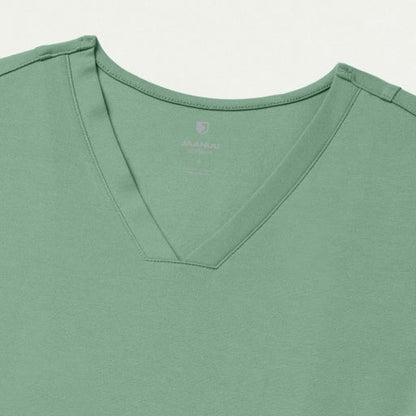 ULTRAsoft W30014 Women's Kass Slim 4-Pocket Scrub Top Sage