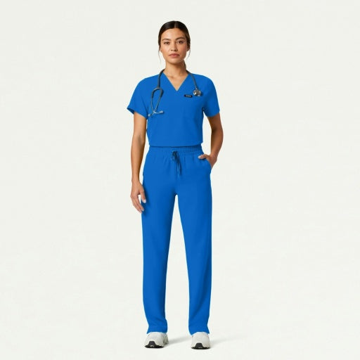 ULTRAlast W20004 Women's Kerr 365 High Waisted Scrub Pants Royal Blue