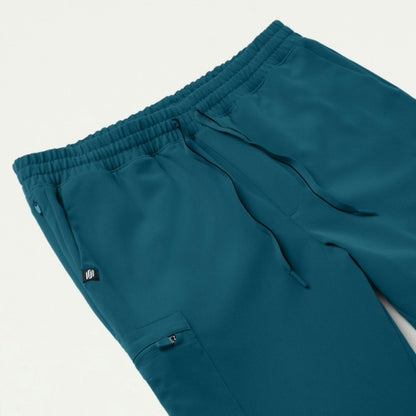 ULTRAlast M20002 Men's Osmo 8-Pocket Scrub Joggers Caribbean Blue