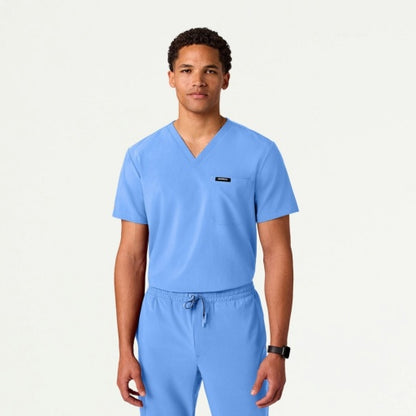 ULTRAlite M10025 Men's Holmes 1-Pocket Classic Scrub Top Ceil Blue