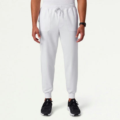 ULTRAlast M120001 Men's Osmo 8-Pocket Cargo Scrub Joggers White