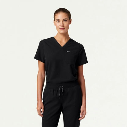 ULTRAlast W10001 Women's Rhena 1-Pocket Scrub Top Black