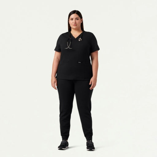 ULTRAsoft W30003 Women's Cesi Slim Scrub Top Black