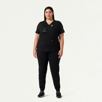 ULTRAsoft W30003 Women's Cesi Slim Scrub Top Black