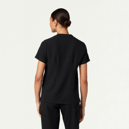 ULTRAlast W10002 Women's Helia Notched V-Neck Scrub Top Black