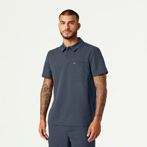ULTRAlast M10005 Men's Calderon Polo Scrub Top Carbon Gray