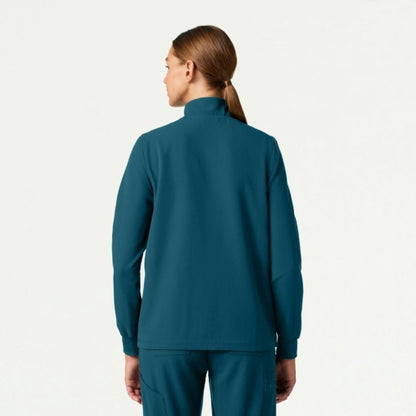 ULTRAlast W60001 Women's Ceri 6-Pocket Scrub Jacket Caribbean Blue