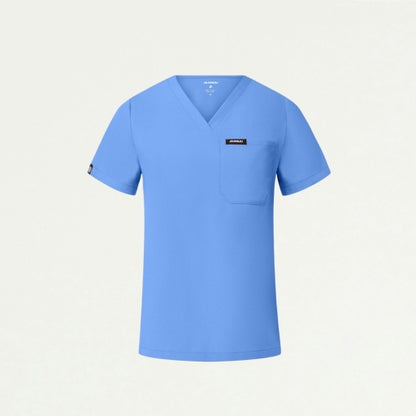 ULTRAlast W10013 Women's Rhena Slim 1-Pocket Scrub Top Ceil Blue