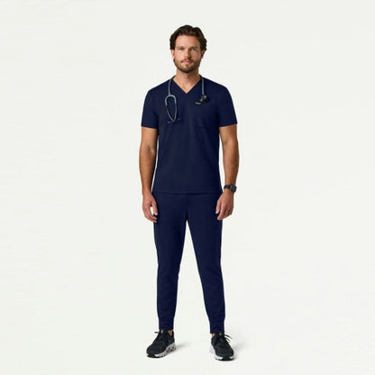 ULTRAsoft M30008 Men's Asher Slim Scrub Top Midnight Navy