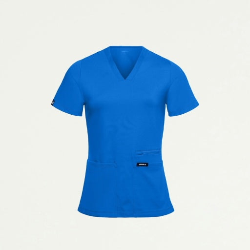 ULTRAsoft W30014 Women's Kass Slim 4-Pocket Scrub Top Royal Blue