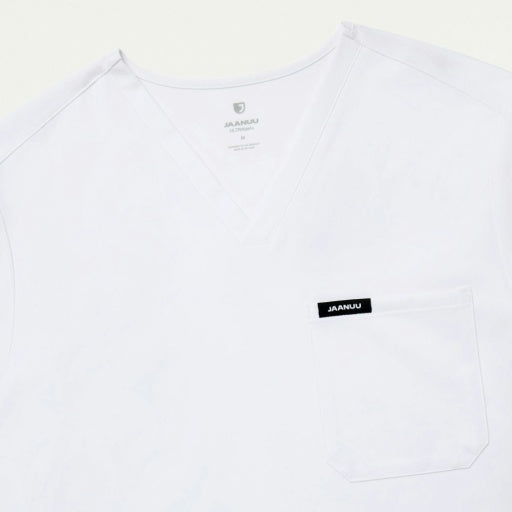 ULTRAlast M10001 Men's Holmes 1-Pocket Scrub Top White