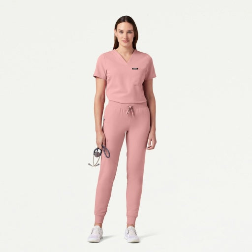 ULTRAlast W10013 Women's Rhena Slim 1-Pocket Scrub Top Mauve