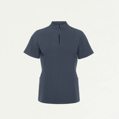 ULTRAlite W10039 Women's Aria Fit & Flare Scrub Top Carbon Gray