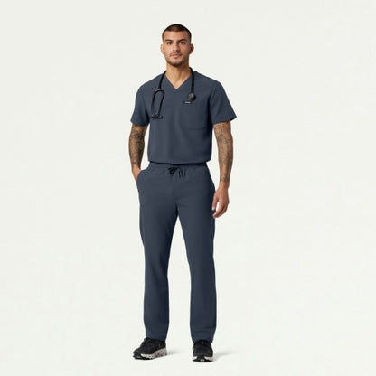 ULTRAlast M20001 Men's Rhodes Straight-Leg Scrub Pants Carbon Gray