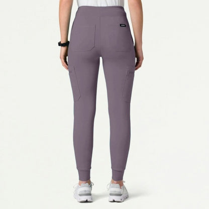 ULTRAsoft W40002 Women's Kait 10-Pocket Skinny Scrub Joggers Titanium