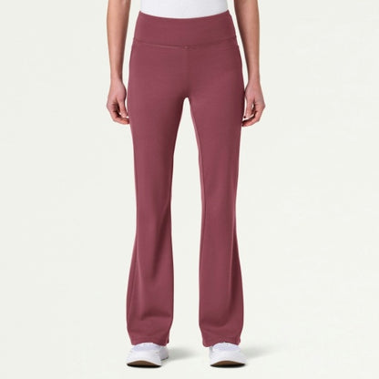 ULTRAsoft W40006 Women's Lina Yoga Flare Scrub Pants Rosewood