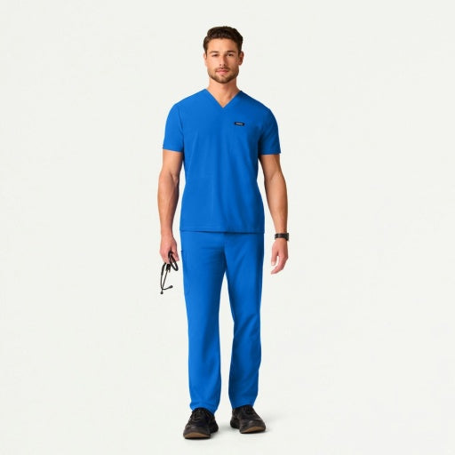 ULTRAlite M10013 Men's Bron 3-Pocket Scrub Top Royal Blue