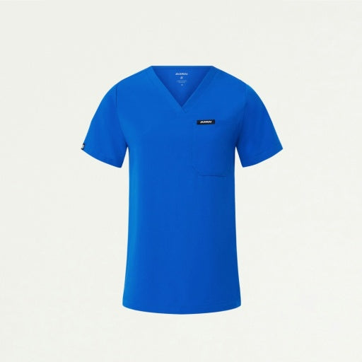 ULTRAlast W10013 Women's Rhena Slim 1-Pocket Scrub Top Royal Blue