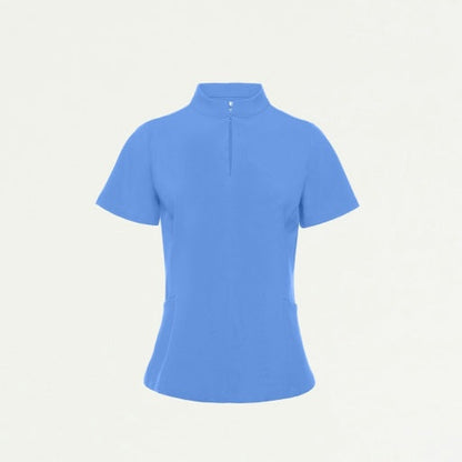 ULTRAlite W10039 Women's Aria Fit & Flare Scrub Top Ceil Blue