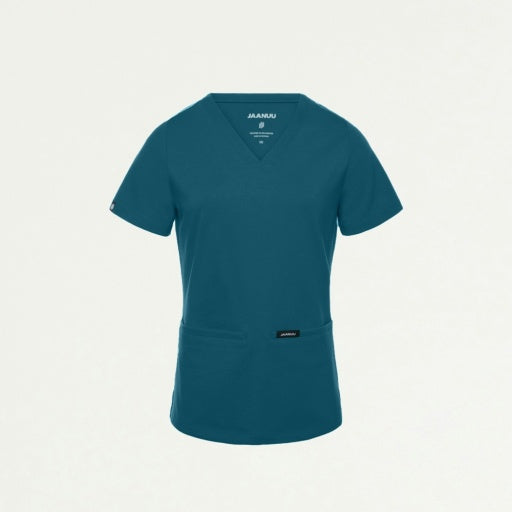 ULTRAsoft W30003 Women's Cesi Slim Scrub Top Caribbean Blue