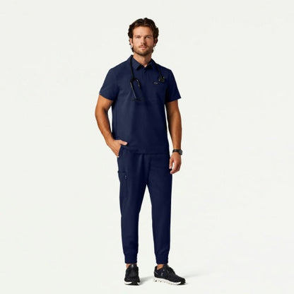 ULTRAlast M10005 Men's Calderon Polo Scrub Top Midnight Navy