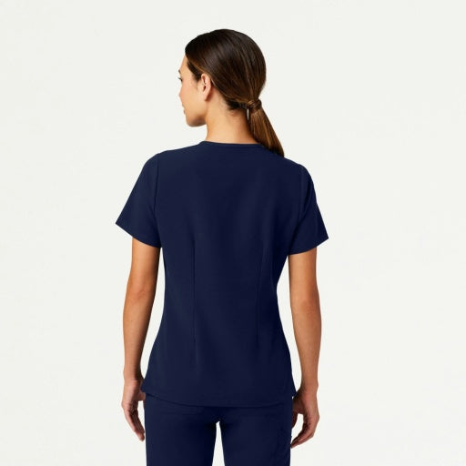ULTRAlast W10013 Women's Rhena Slim 1-Pocket Scrub Top Midnight Navy