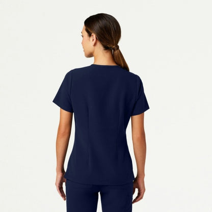 ULTRAlast W10013 Women's Rhena Slim 1-Pocket Scrub Top Midnight Navy